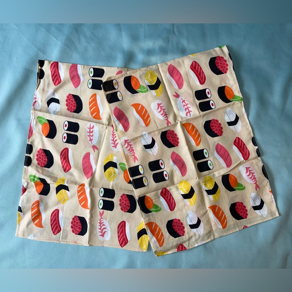 Set of two Sushi Print table runner / place mat